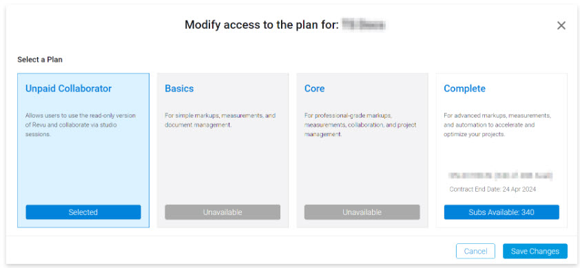 Bluebeam orgadmin sub plan