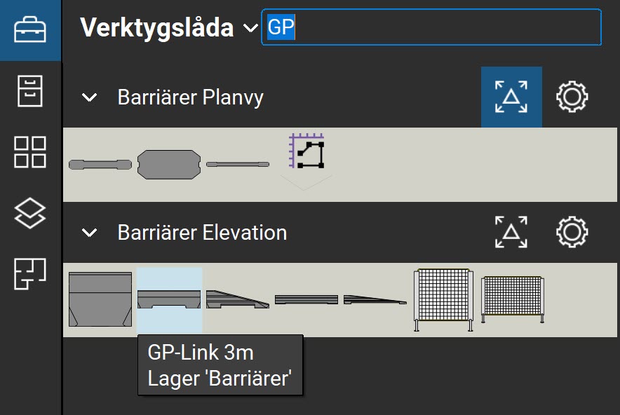 Sök i verktygslåda SKAPA TA-plan